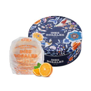 lata mantón con tortas de aceite con naranja de inés rosales